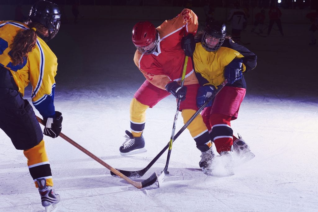ice hockey sport players in action