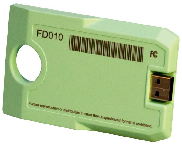 Angled front view of Digital Talking Book Cartridge.