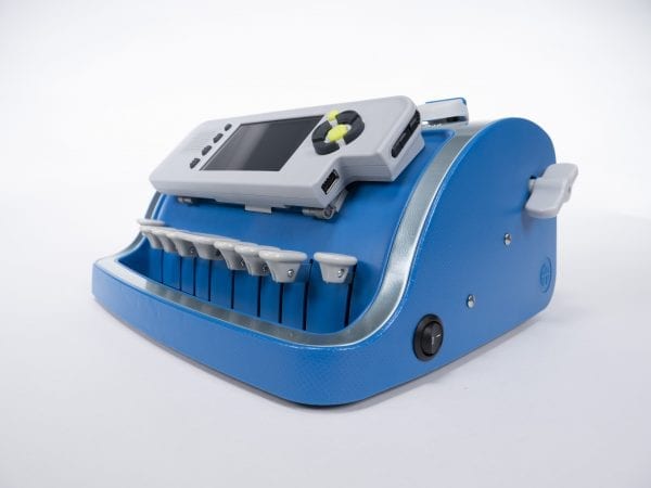 SMART Brailler front angle with keys and display in view
