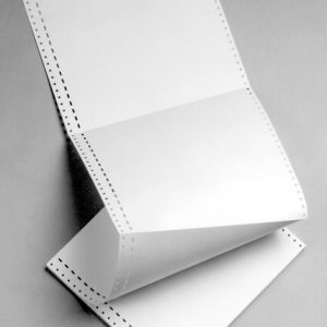 White Fanfold paper