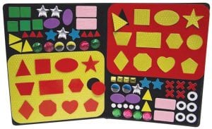 Picture Maker Geometric Textured Shapes kit components