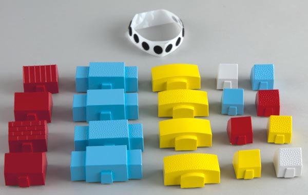 Tactile Town 3D buildings set components