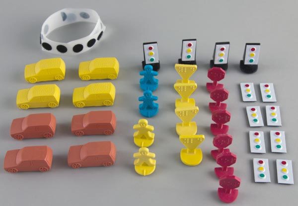 Tactile Town 3D set components