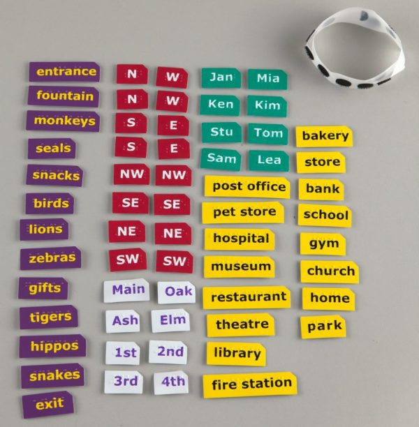 Tactile Town print-braille labels