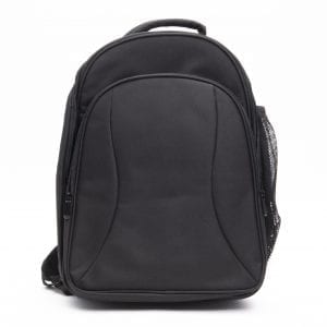 Black backpack with handle