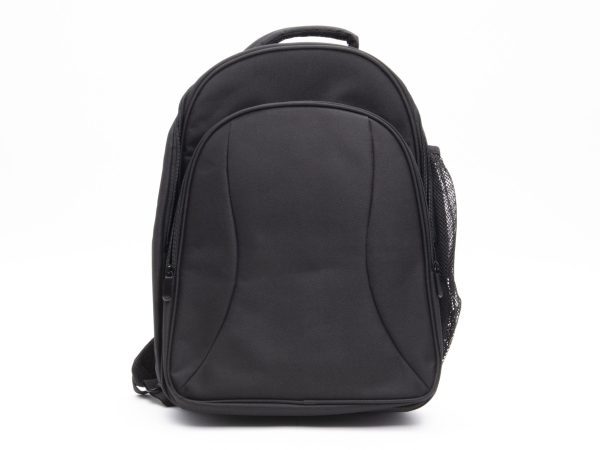 Black backpack with handle