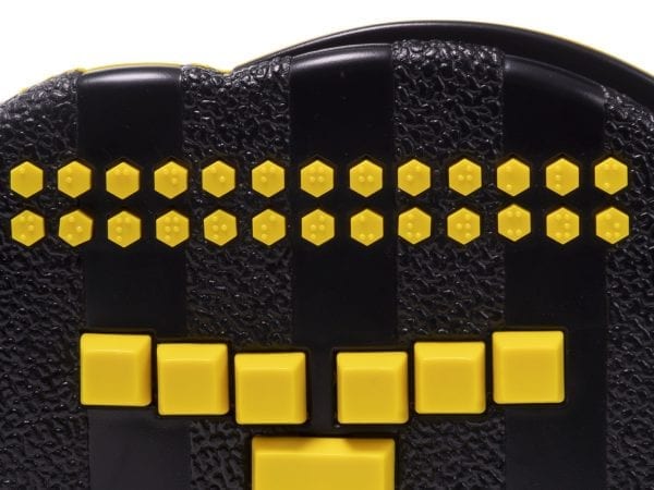 Close up of braille alphabet keys