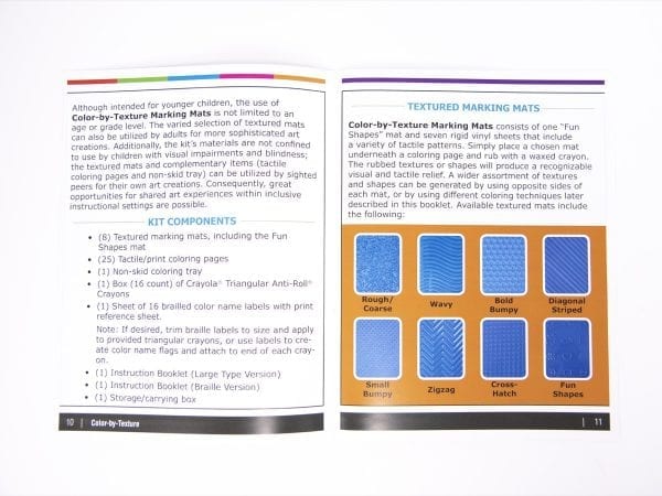 Color By Texture Marking Mats Catalog interior pages