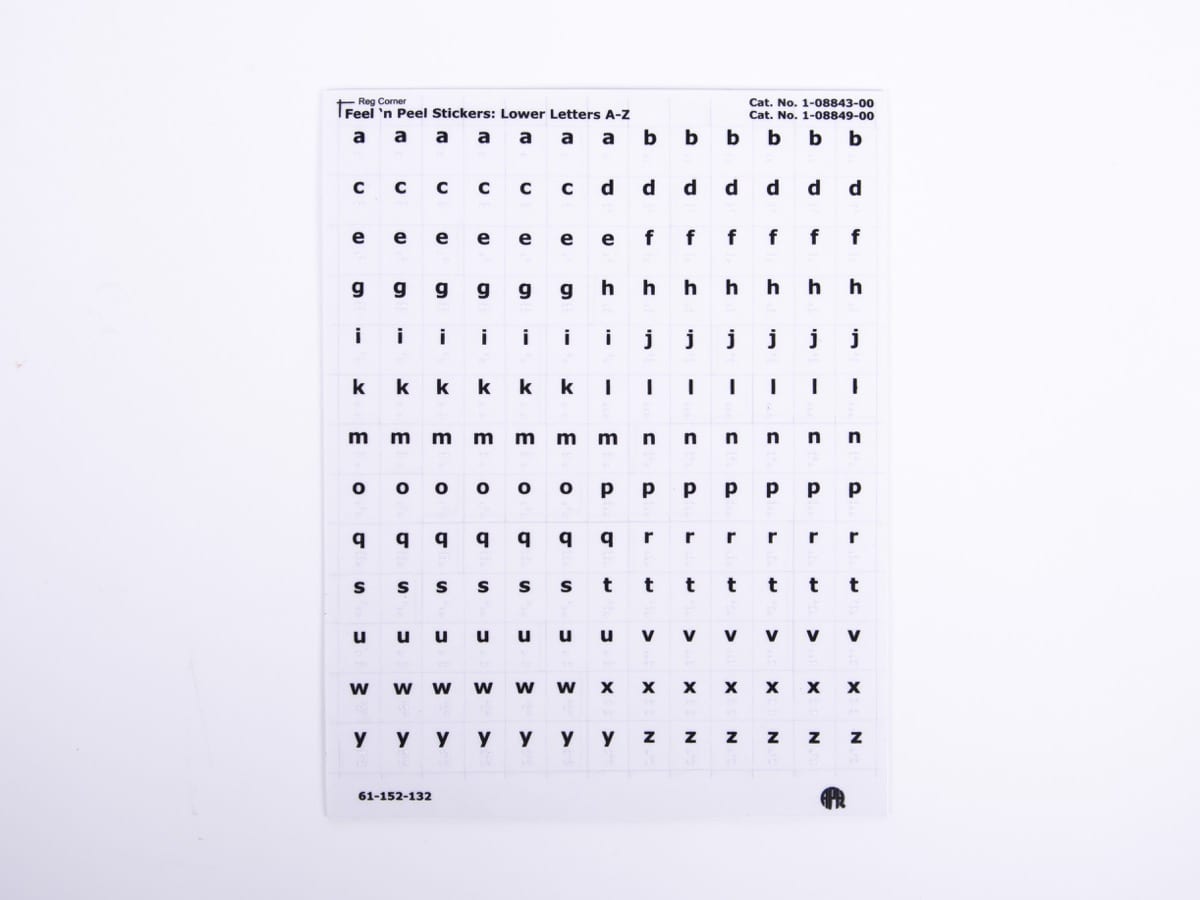 op gang brengen Overeenkomstig Woordvoerder Feel 'n Peel Stickers: Braille-Print Alphabet Letters | American Printing  House