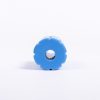 Giant Textured Beads striped blue cylinder with hole