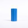 Giant Textured Beads striped blue cylinder