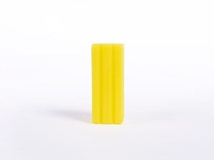 Giant Textured Beads striped yellow rectangle