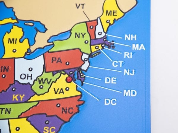 Interactive U.S. Map close up of the northern states
