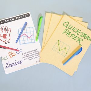 Quick Draw paper with user guide and two markers.
