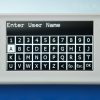 Close up of the SMART Brailler with grid of numbers and letters to select from for the user to “Enter User Name.”