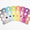 Six Little Dots displaying seven multi colored cards face up