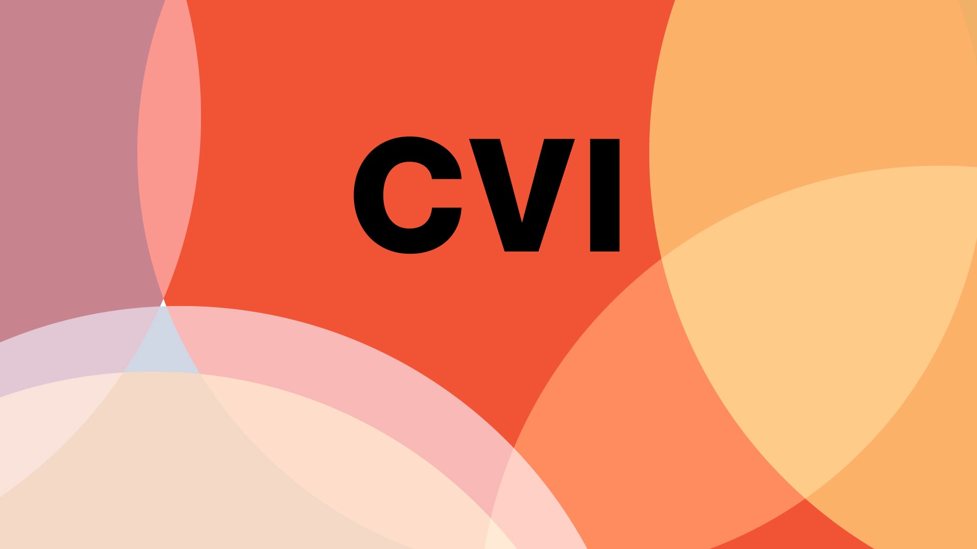Graphic with overlapping colored circles and the letters CVI