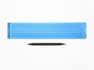 Tactile Graphic Line Slate and Stylus