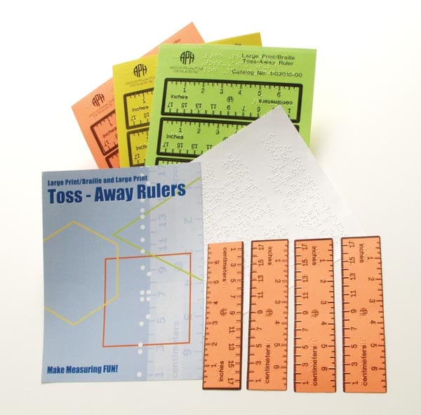 Ruler Toss Away Large Print Braille 24 pack