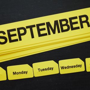 Classroom Calendar Kit months in English