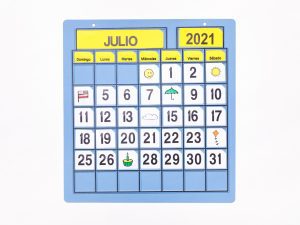 Classroom Calendar Kit calendar with dates in Spanish