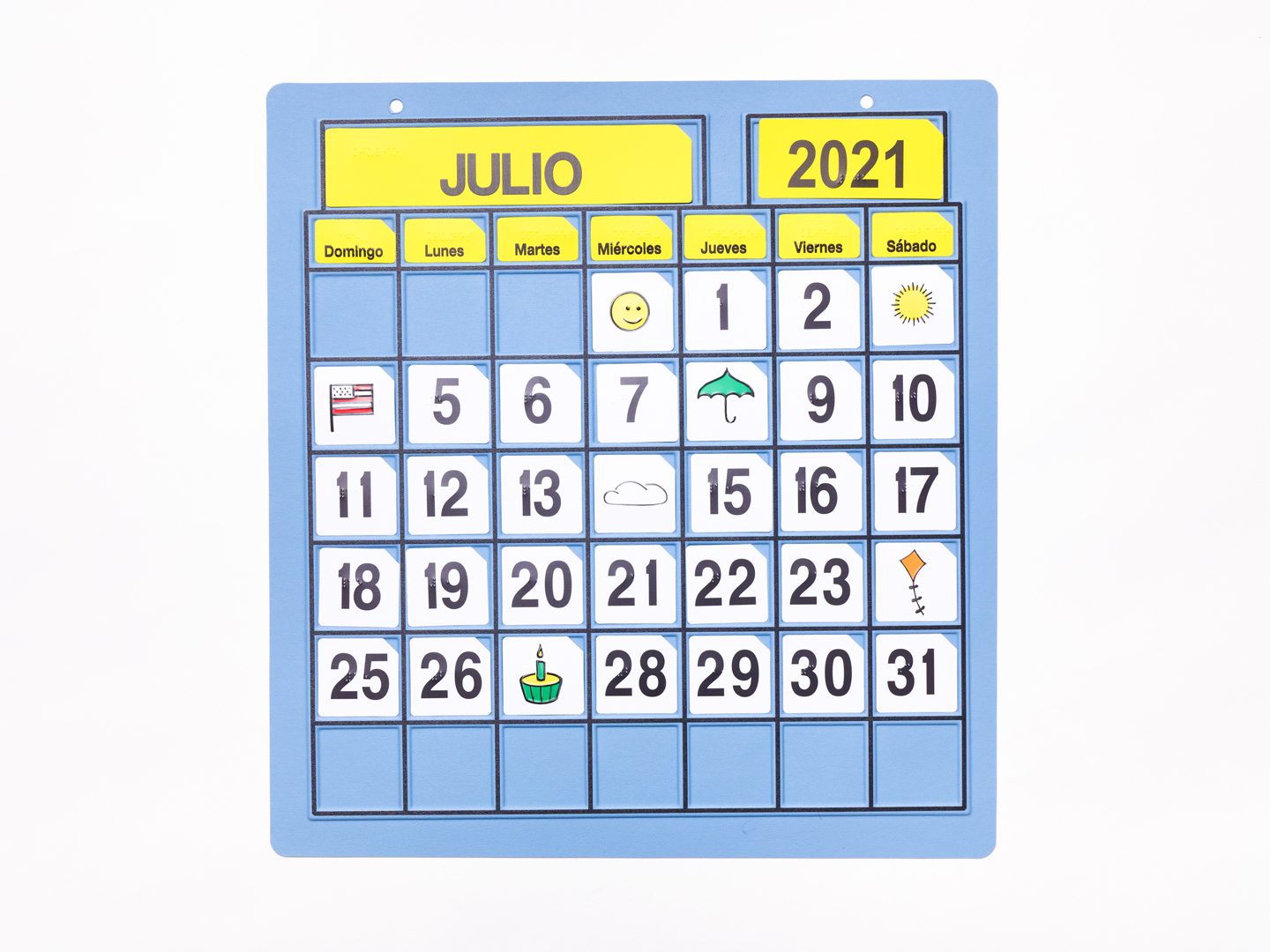 Classroom Calendar Spanish Months Julio Diciembre And Days Of The 