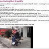 Orientation and Mobility for Wheelchair Users screenshot with directions for determining the height of drop offs. Woman in wheelchair uses cane to measure height of curb.