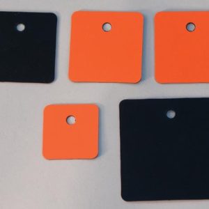 Orange Black Squares Shape Board