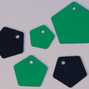 Green Black Pentagons Shape Board