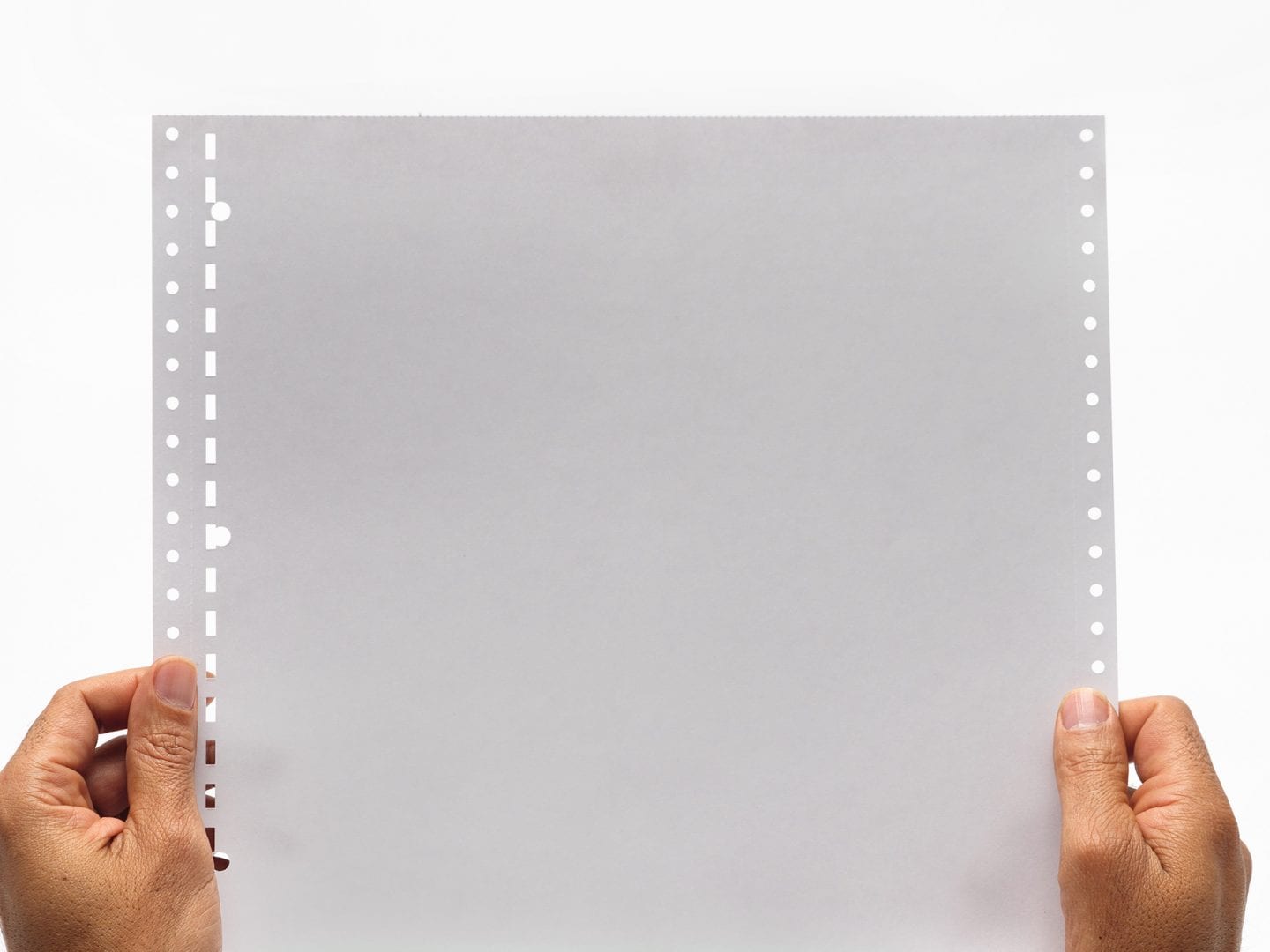 Braille Paper- Continuous- 11x11.5in- Plain- 1000ct, White