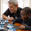 APH President, Craig Meador and student assemble a Code Jumper sequence