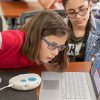 two students playing a Code Jumper sequence