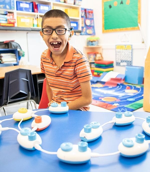 student assemble a Code Jumper sequence