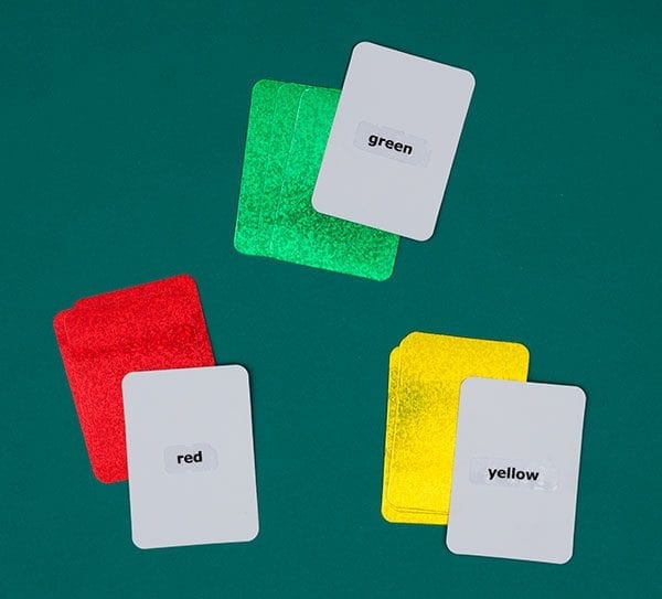 Color Raceway reflective color cards