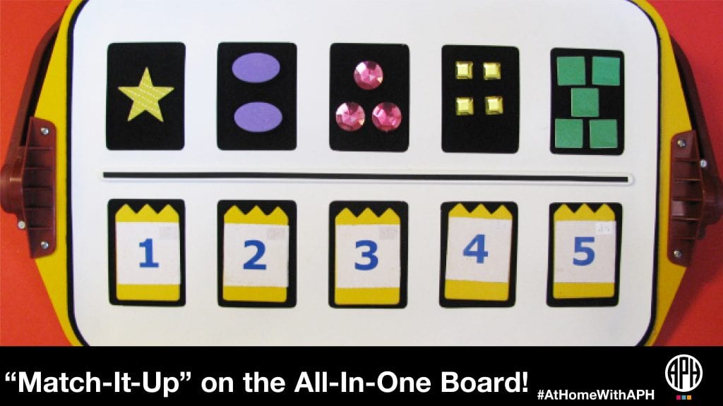 image of an all-in-one board with match-it-up pieces on it