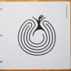 a Finger Walks tactile labyrinth with abstract human dancing shape