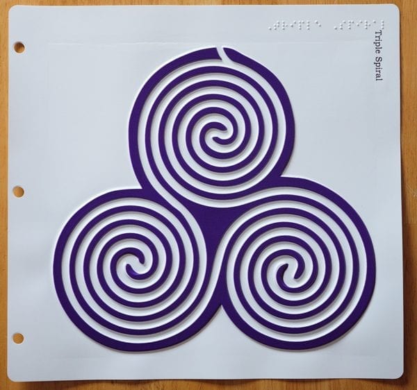 a Finger Walks tactile labyrinth with three circles
