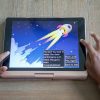 Codequest app screen with rocket ship