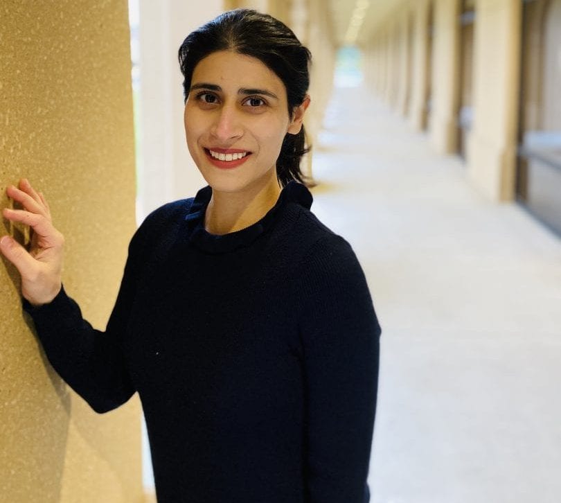 a photo of Nabiha standing in a hallway