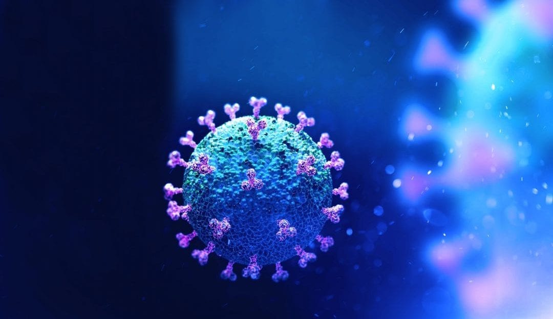 graphic illustration of COVID-19 virus