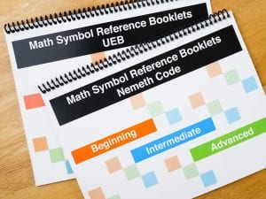 Math Symbols Reference Booklet Large Print