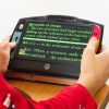 Juno with magnifying a book using green text and black background