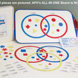 Textured Sorting Circles and Shapes Kit, not all pieces are pictured. All-in-One Board in photo is not included in kit