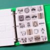 Light Box graphics cards sheet with black line cards including plane, ball, bicycle, boat, book, cake, car, carrot, cat, chair, tree, comb, cow, crayon, cup, girl, dog, duck, fish, horse