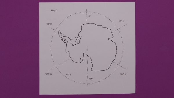 paper map of the a continent