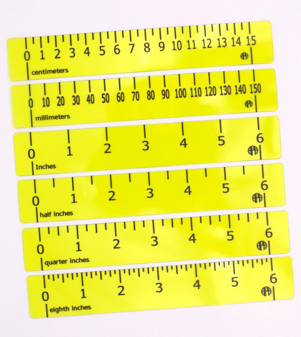 Ruler, Metric/English, Clear, Flexible, 15 cm