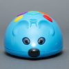 code and go mouse front view. Blue mouse with little eyes and nose