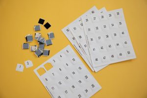 Hundred Board and Manipulatives: sheets with numbers