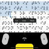 Visual Brailler mobile image displaying braille with six buttons below