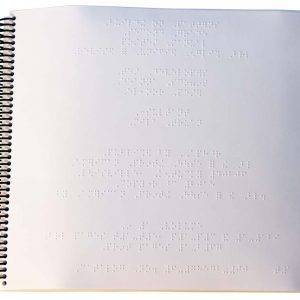 Building on Patterns post-test teacher manual open to braille page
